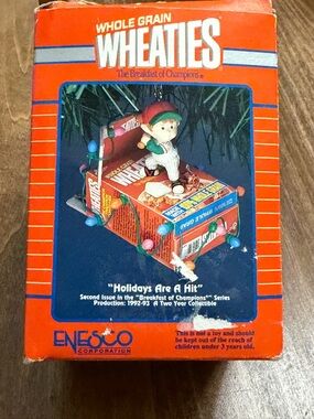 New vintage wheaties Baseball themed Christmas ornament